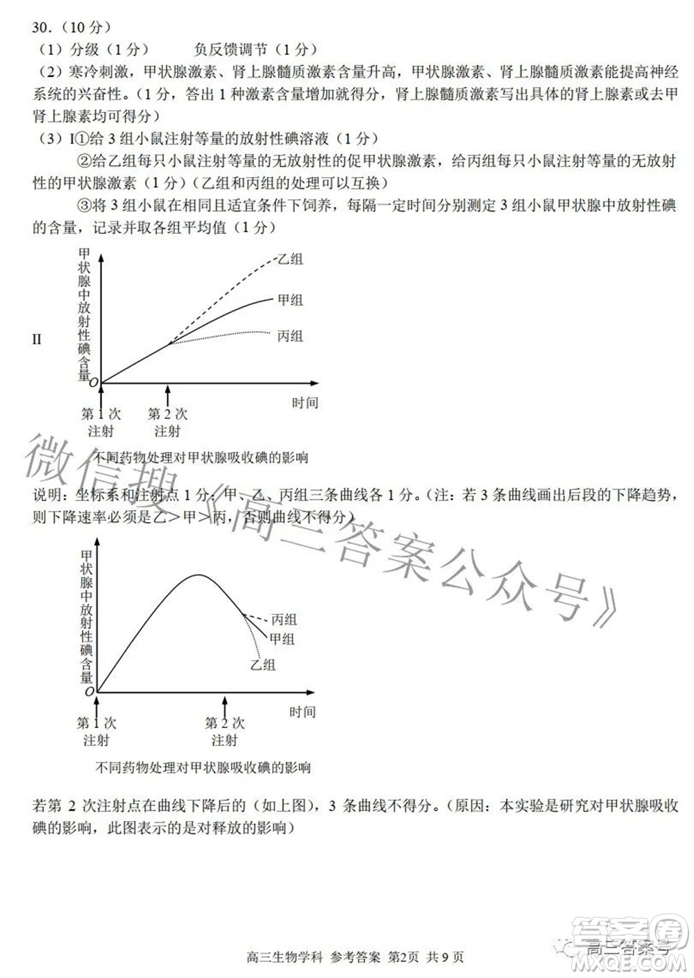 2022學(xué)年第一學(xué)期浙江省七彩陽光新高考研究聯(lián)盟返校聯(lián)考高三生物試題及答案