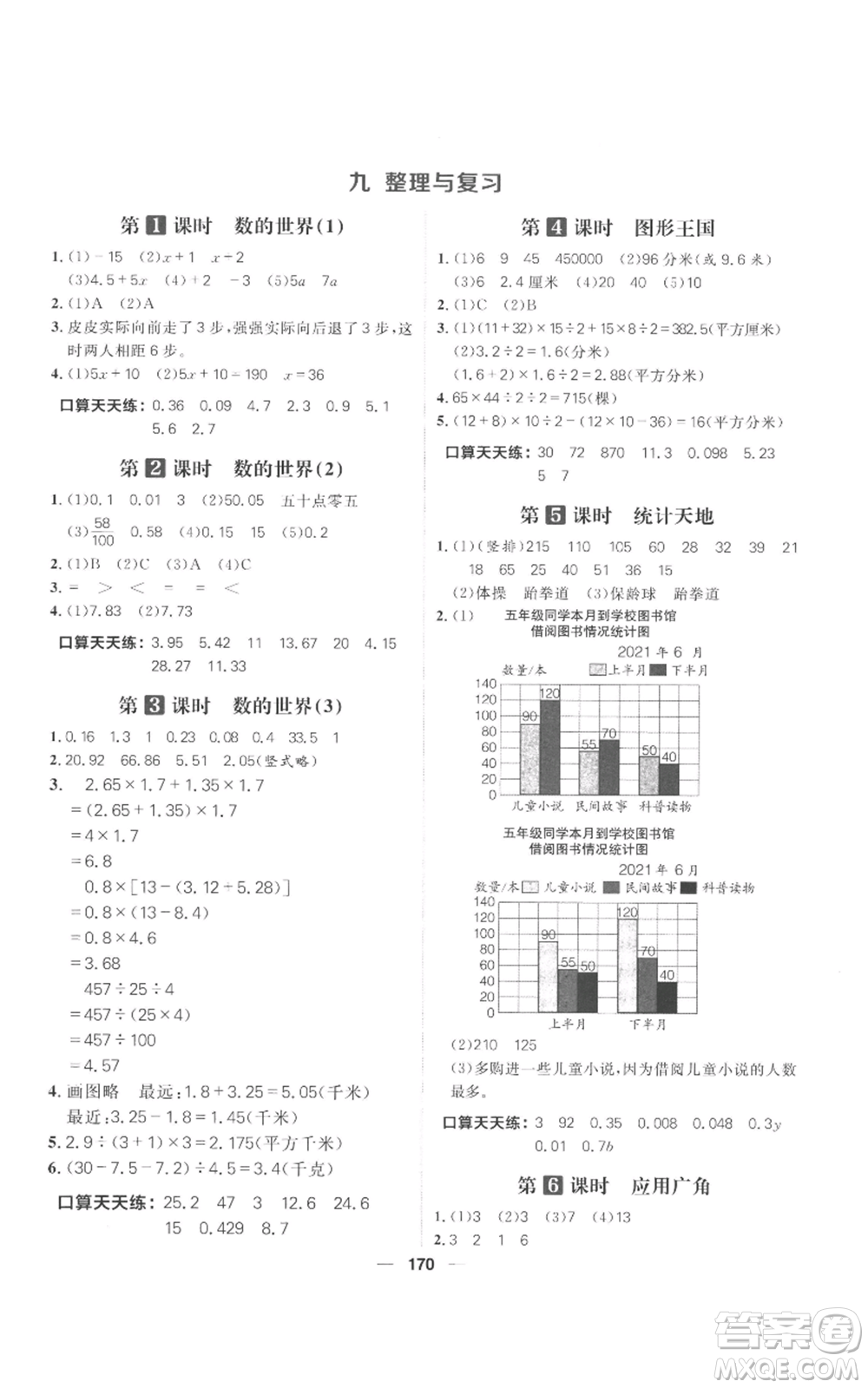 南方出版社2022核心素養(yǎng)天天練五年級(jí)上冊(cè)數(shù)學(xué)蘇教版參考答案