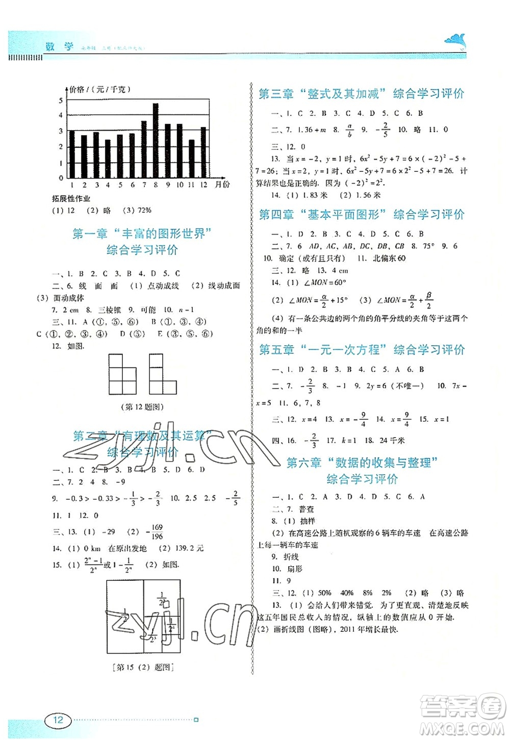 廣東教育出版社2022南方新課堂金牌學案七年級數(shù)學上冊北師大版答案