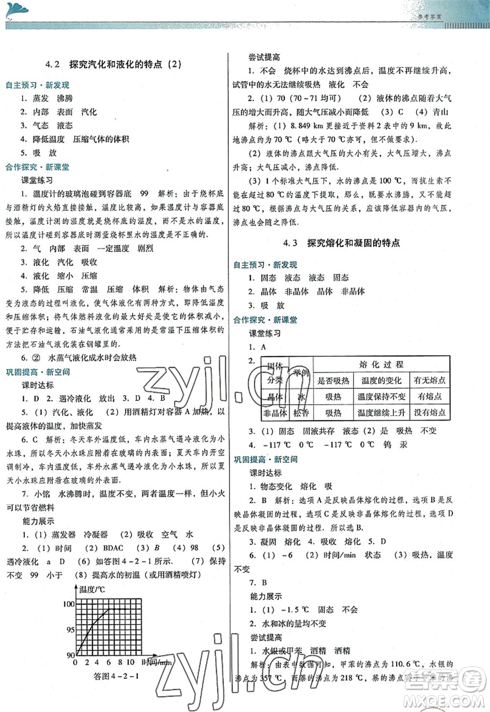 廣東教育出版社2022南方新課堂金牌學(xué)案八年級(jí)物理上冊(cè)粵教滬科版答案