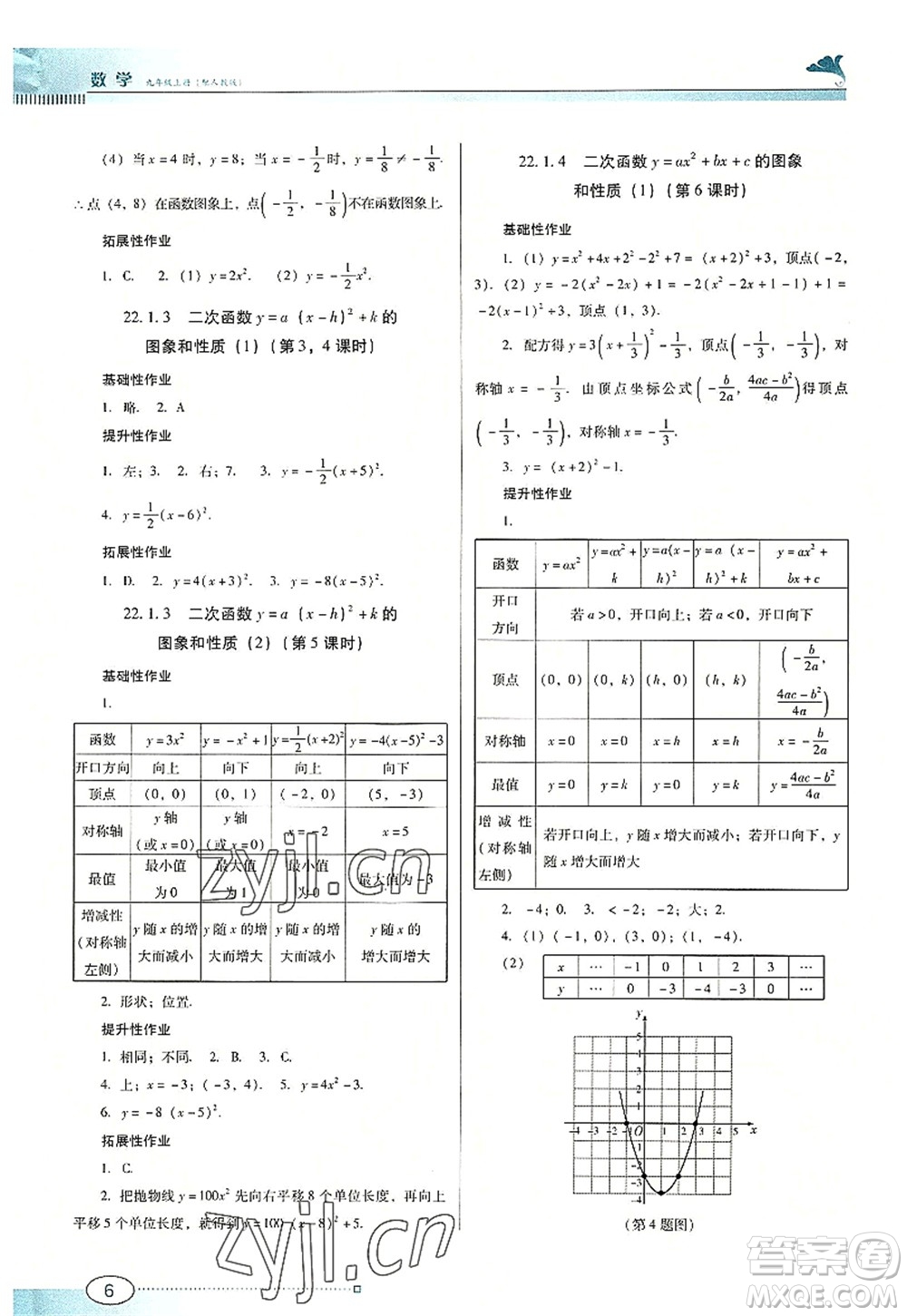 廣東教育出版社2022南方新課堂金牌學(xué)案九年級數(shù)學(xué)上冊人教版答案