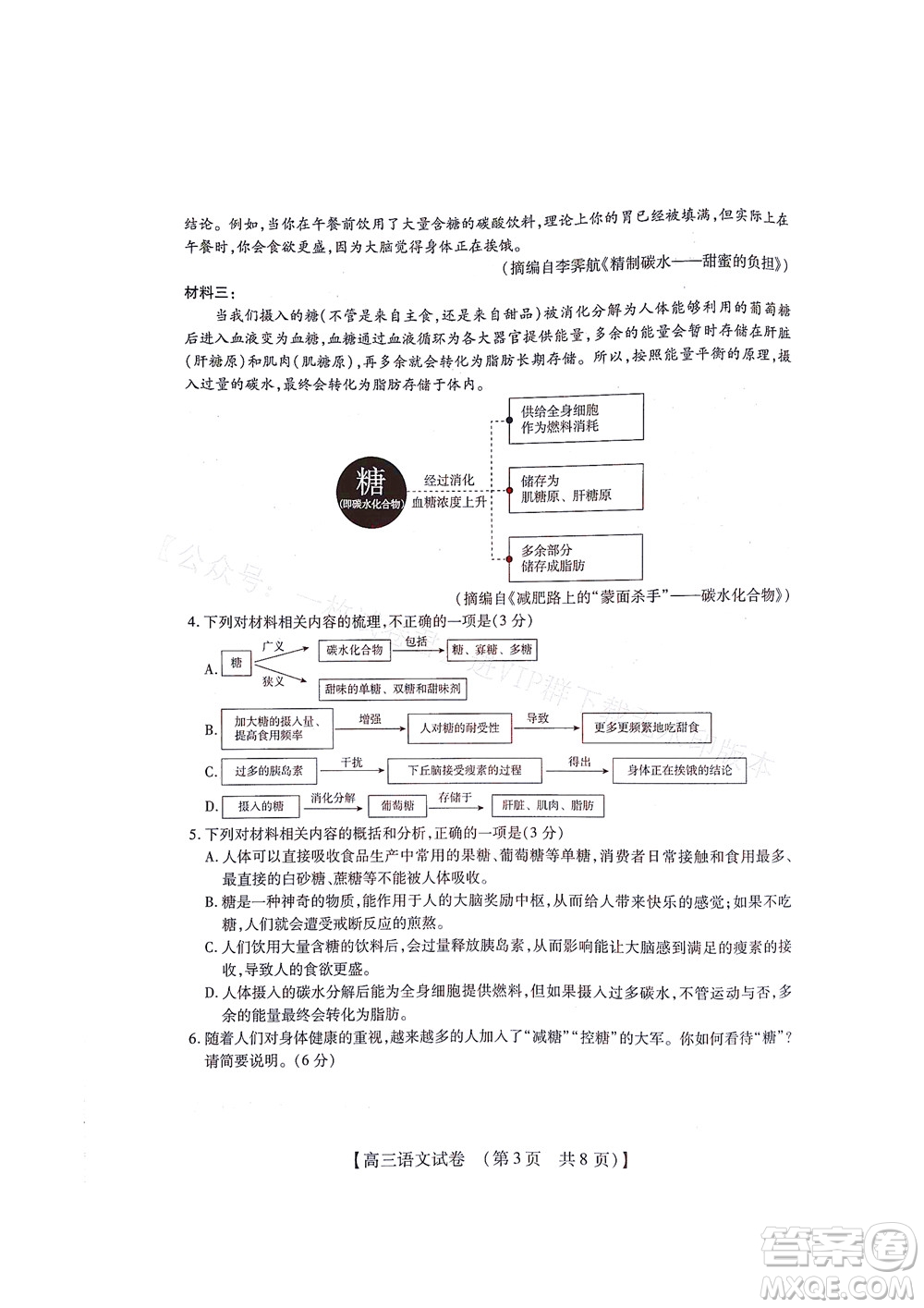 河南省六市2022-2023學(xué)年高三年級(jí)TOP二十名校九月摸底考試高三語文試卷及答案