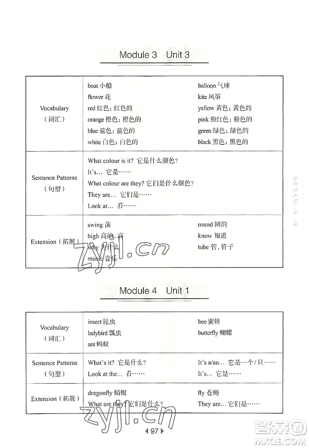 華東師范大學(xué)出版社2022一課一練三年級英語第一學(xué)期N版華東師大版上海專用答案