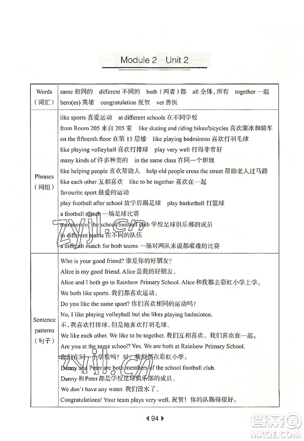 華東師范大學(xué)出版社2022一課一練五年級(jí)英語第一學(xué)期N版華東師大版上海專用答案