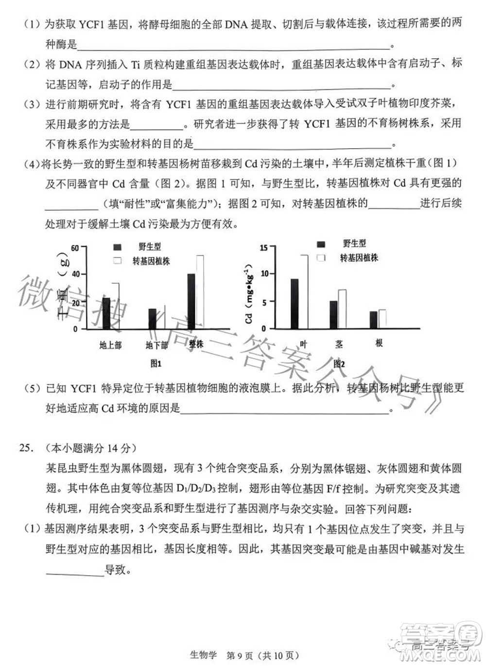 鞍山市普通高中2022-2023學(xué)年度高三第一次質(zhì)量監(jiān)測(cè)生物學(xué)試題及答案