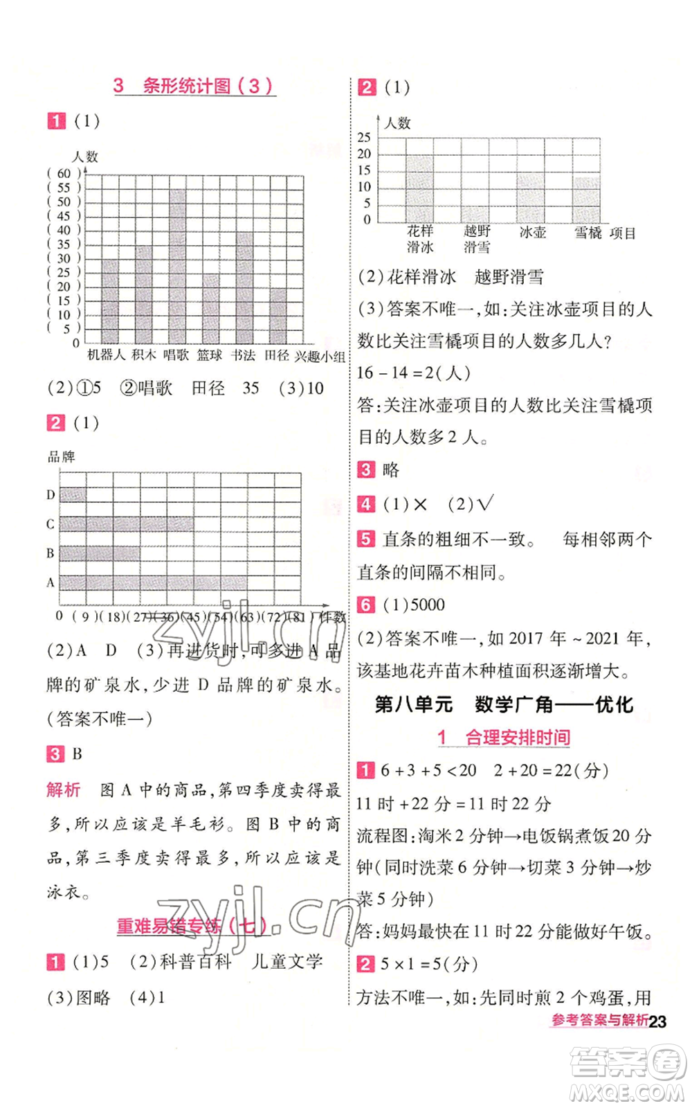 南京師范大學(xué)出版社2022秋季一遍過四年級上冊數(shù)學(xué)人教版參考答案