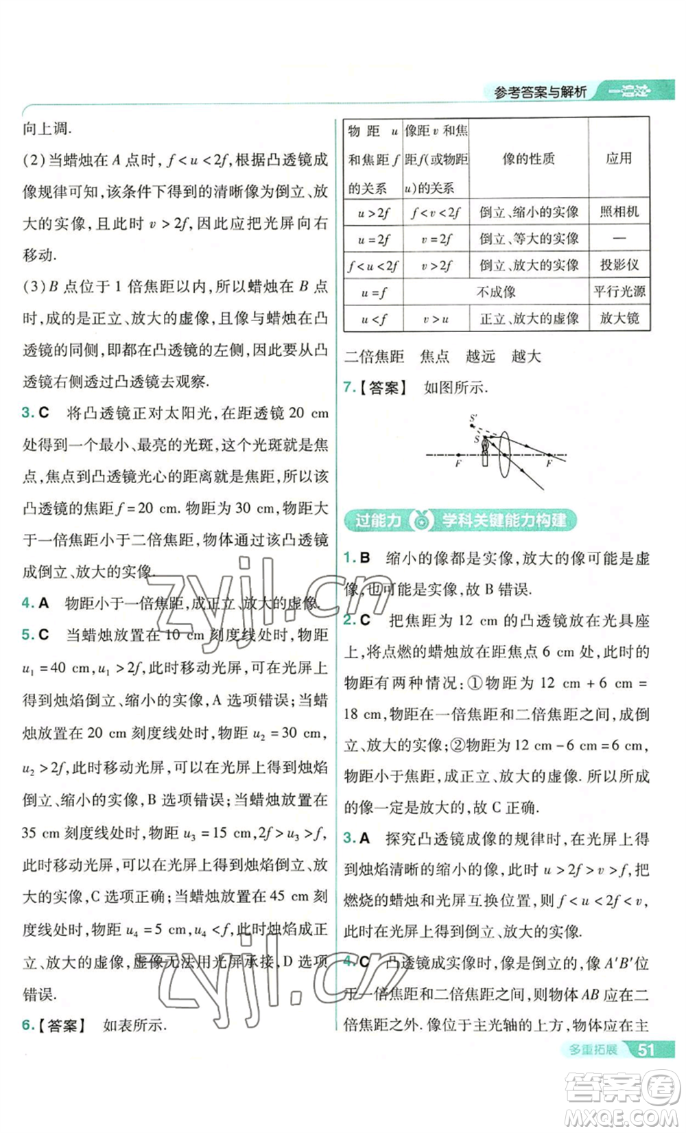 南京師范大學(xué)出版社2022秋季一遍過八年級上冊物理人教版參考答案