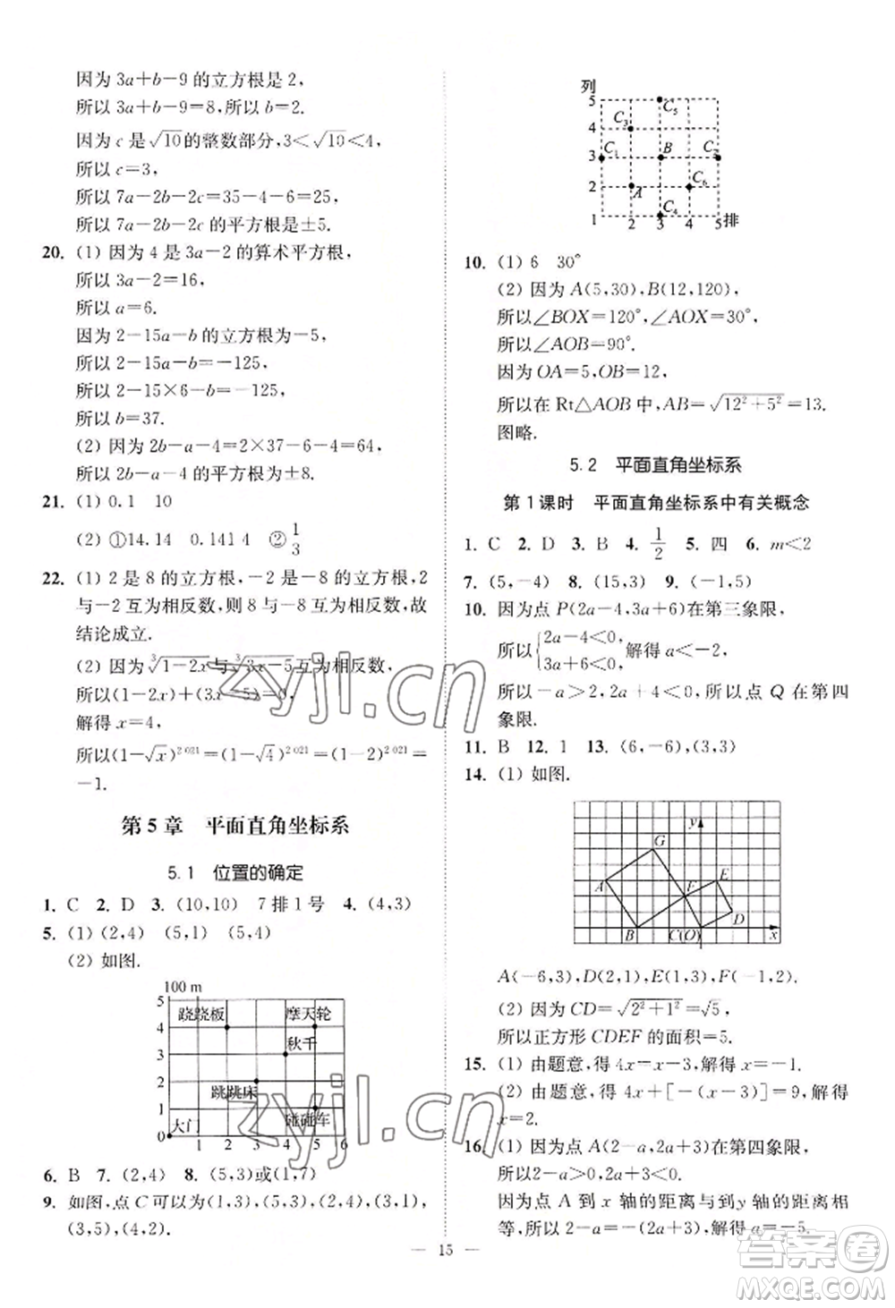 江蘇鳳凰美術(shù)出版社2022南通小題課時(shí)提優(yōu)作業(yè)本八年級(jí)上冊(cè)數(shù)學(xué)江蘇版參考答案