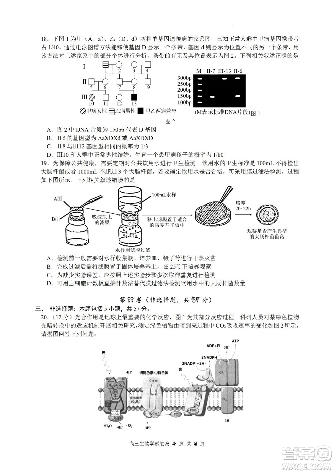 南京市2023屆高三年級(jí)學(xué)情調(diào)研生物試題及答案