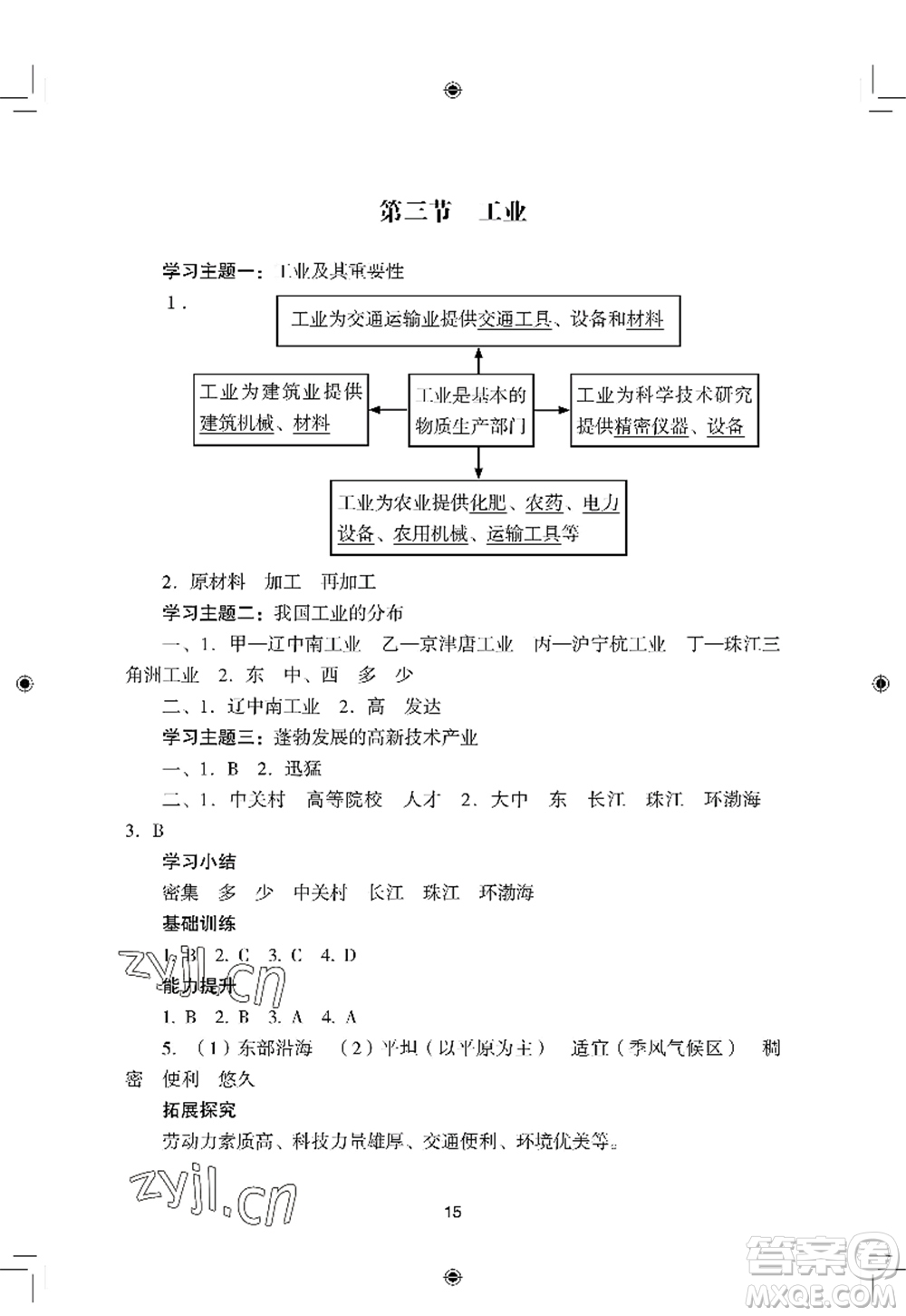 廣州出版社2022陽(yáng)光學(xué)業(yè)評(píng)價(jià)八年級(jí)地理上冊(cè)人教版答案