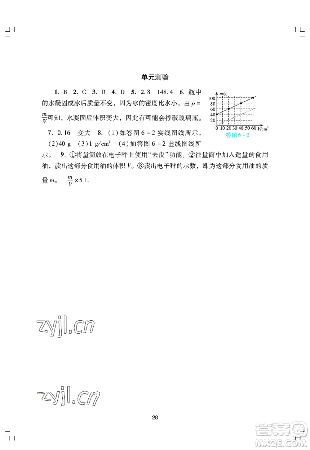 廣州出版社2022陽光學(xué)業(yè)評價八年級物理上冊人教版答案