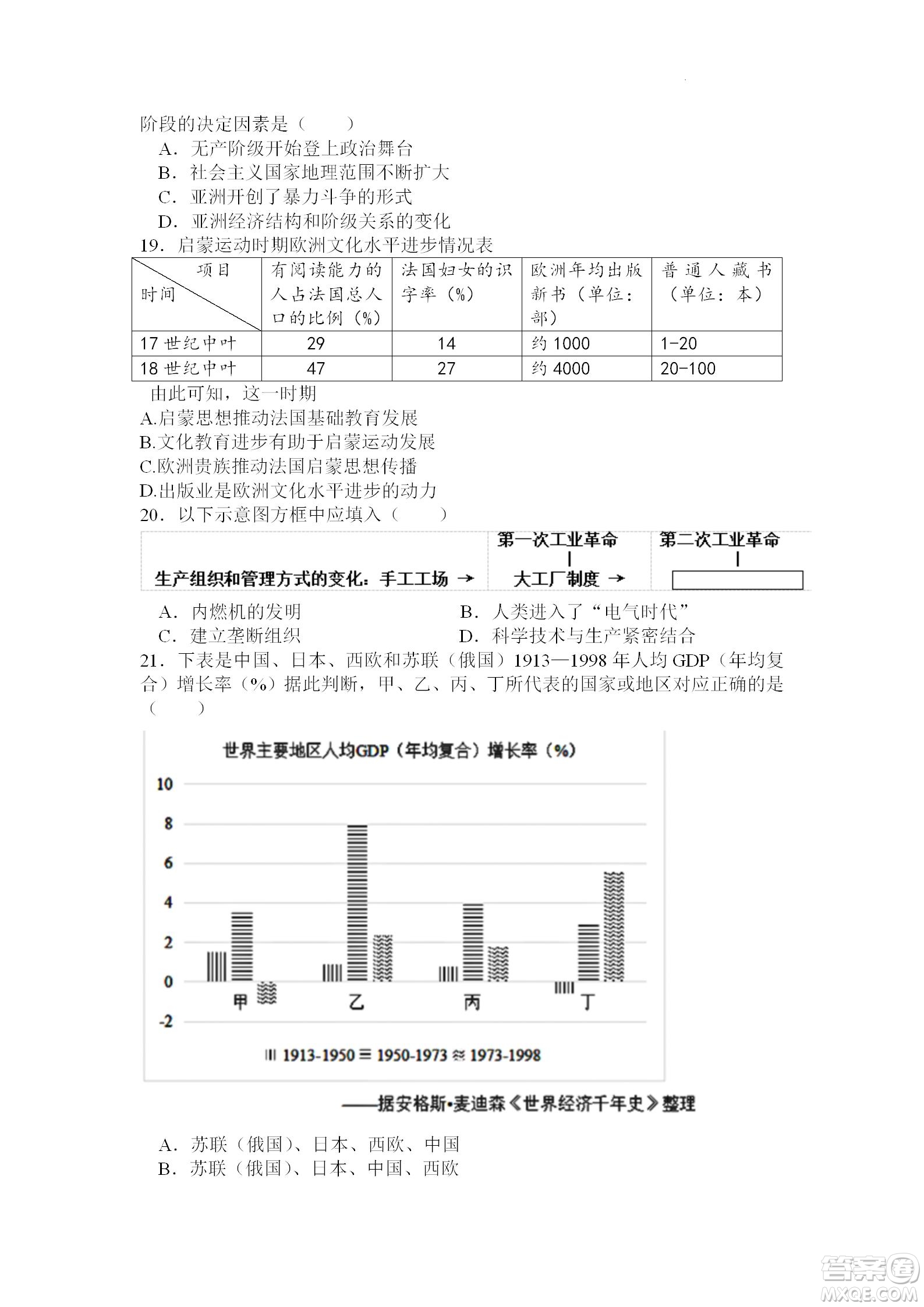 遼寧2022-2023學年度上六校高三期初考試歷史試題及答案