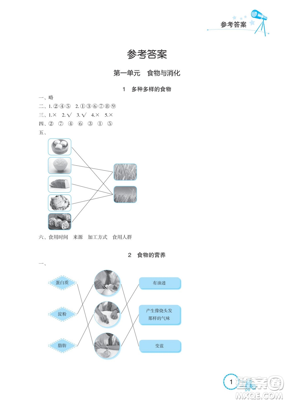 湖北教育出版社2022秋長江作業(yè)本課堂作業(yè)科學(xué)三年級(jí)上冊(cè)人教鄂教版答案