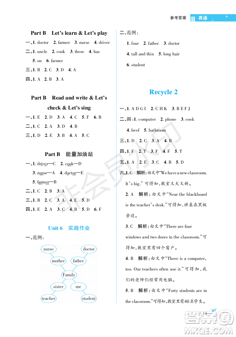 海南出版社2022新課程學(xué)習(xí)指導(dǎo)四年級(jí)英語上冊(cè)人教版答案