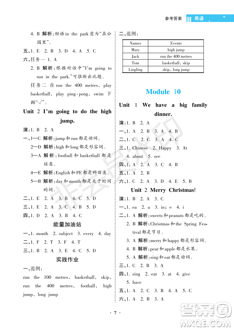 海南出版社2022新課程學習指導四年級英語上冊外研版答案