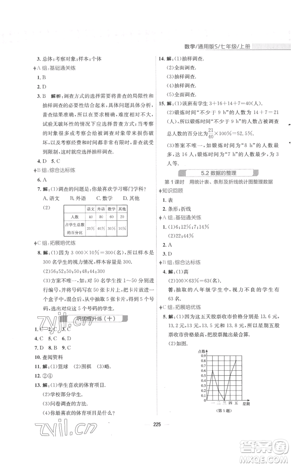 安徽教育出版社2022新編基礎(chǔ)訓(xùn)練七年級(jí)上冊(cè)數(shù)學(xué)通用版S參考答案