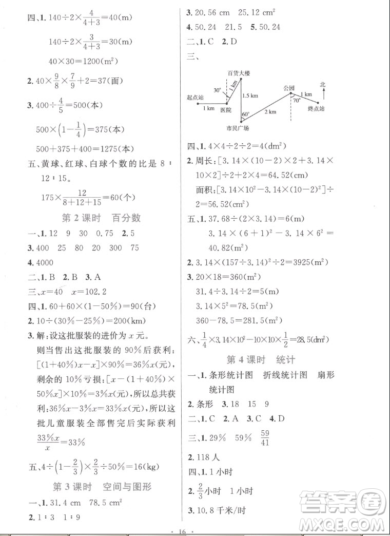 人民教育出版社2022秋小學(xué)同步測控優(yōu)化設(shè)計(jì)數(shù)學(xué)六年級上冊精編版答案