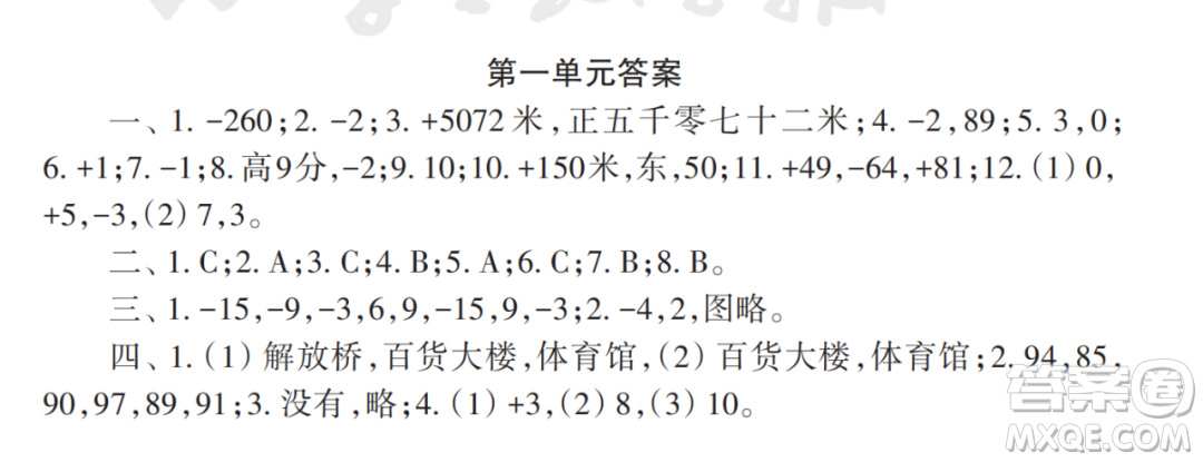 2022秋小學(xué)生數(shù)學(xué)報(bào)配套試卷五年級(jí)上冊(cè)第一單元測(cè)試卷參考答案