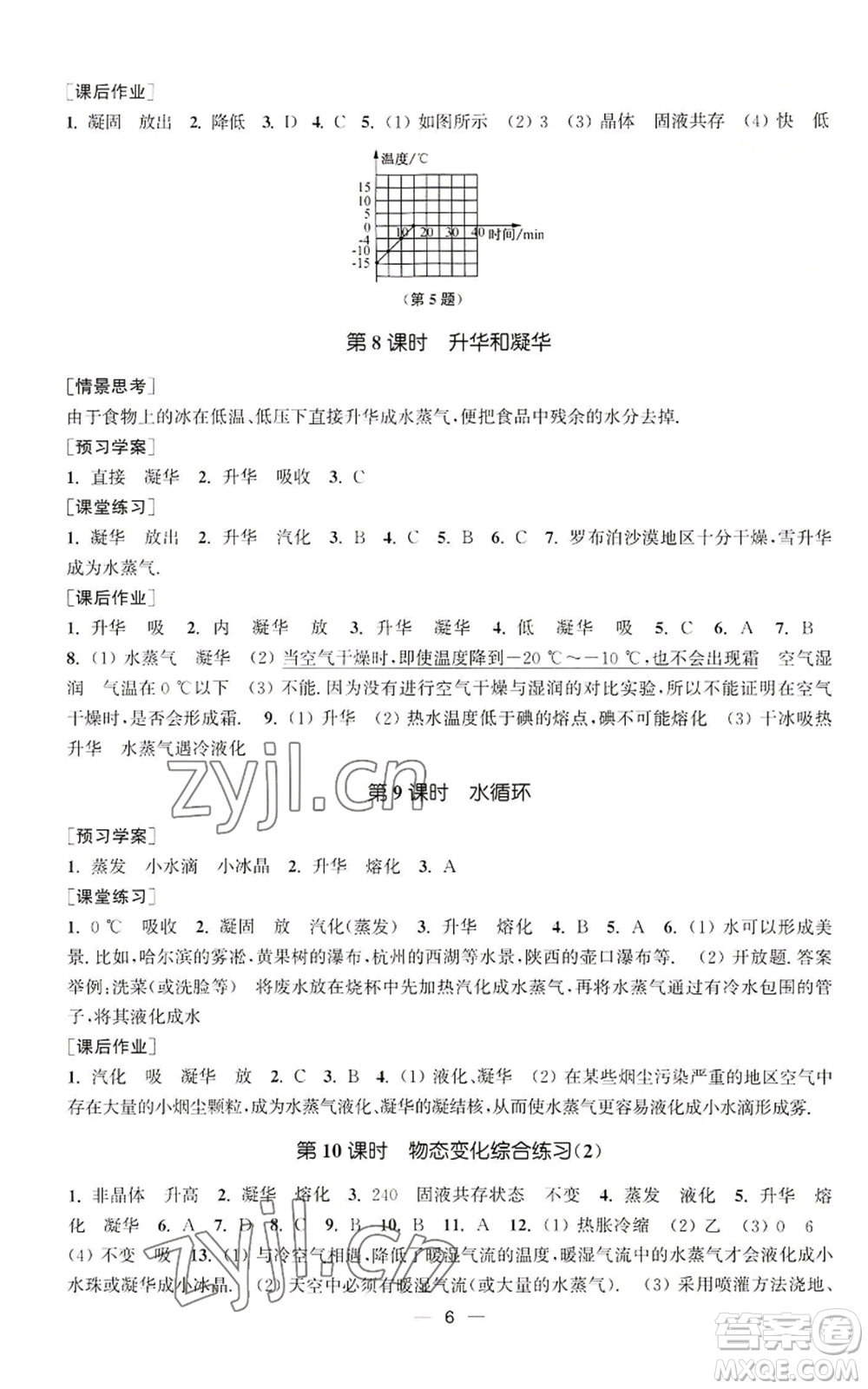 江蘇鳳凰美術出版社2022能力素養(yǎng)與學力提升八年級上冊物理蘇科版參考答案