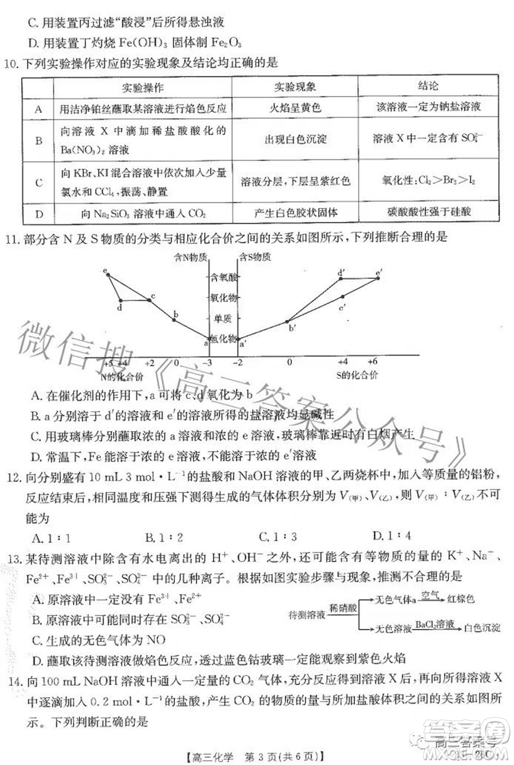 2023屆貴州金太陽高三9月聯(lián)考化學(xué)試題及答案