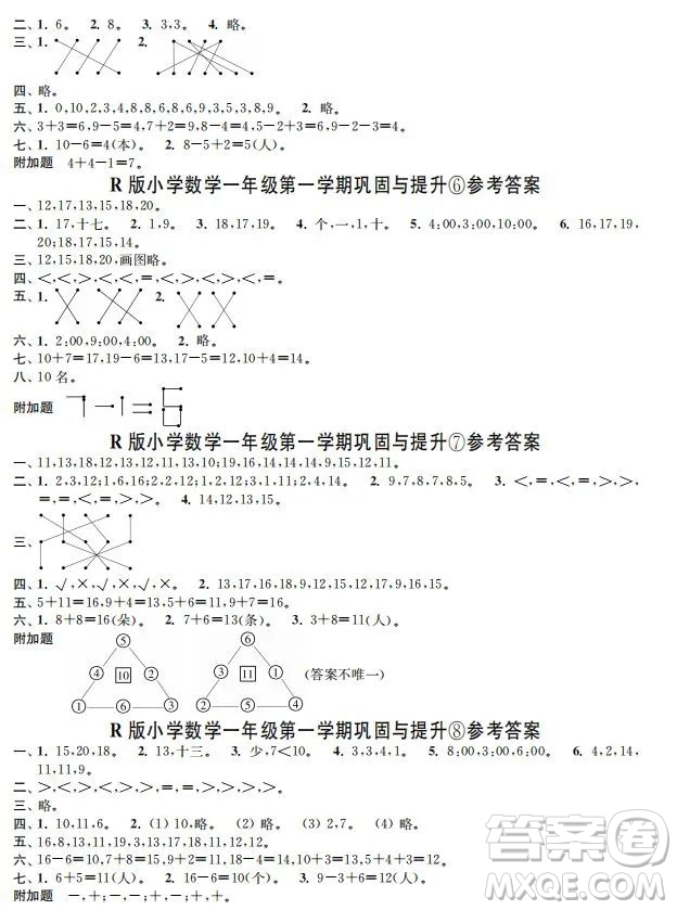 時代學(xué)習(xí)報數(shù)學(xué)周刊2022-2023學(xué)年度一年級人教版鞏固與提升答案