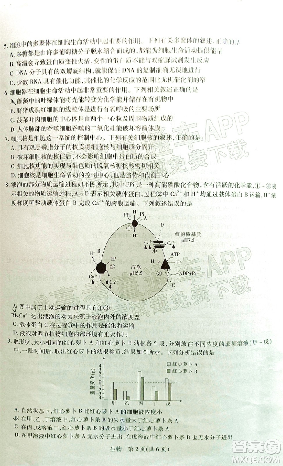 江西穩(wěn)派智慧上進2023屆高三10月統(tǒng)一調研測試生物試題及答案