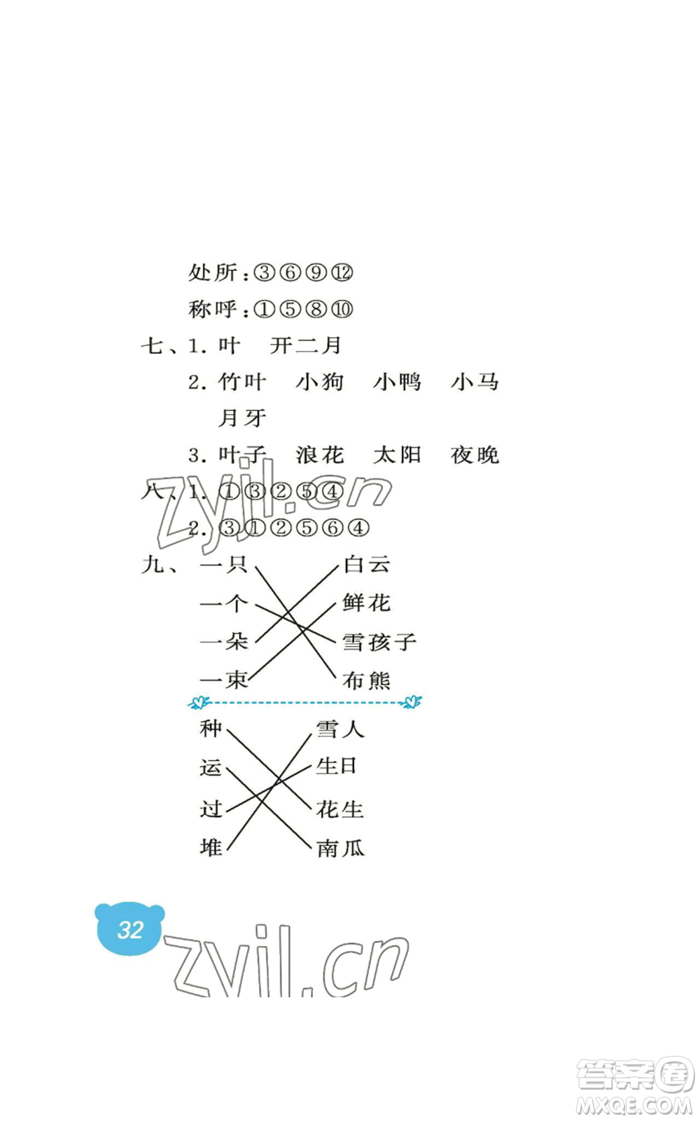 中國(guó)石油大學(xué)出版社2022行知天下一年級(jí)上冊(cè)語文人教版參考答案