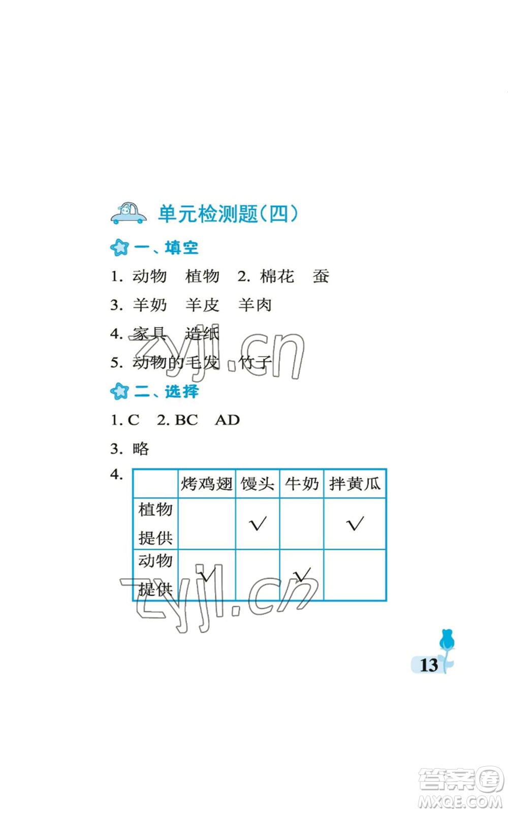 中國石油大學(xué)出版社2022行知天下二年級上冊科學(xué)藝術(shù)與實(shí)踐青島版參考答案