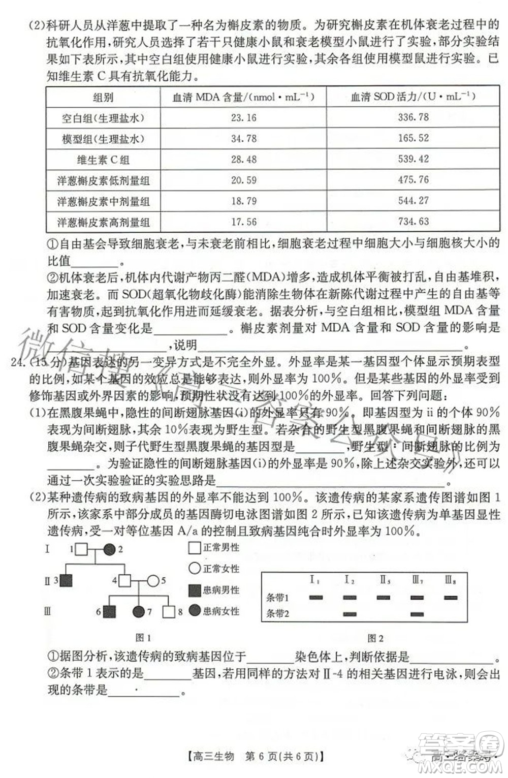 2023屆湖北高三百校聯(lián)考生物試題及答案