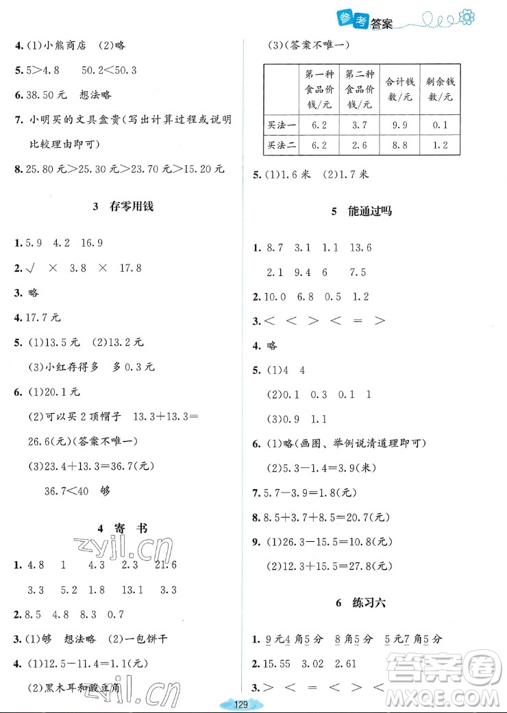 北京師范大學(xué)出版社2022秋課堂精練數(shù)學(xué)三年級(jí)上冊(cè)北師大版雙色版答案