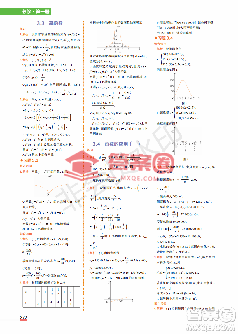 2022高中數(shù)學(xué)必修1課本習(xí)題人教版答案