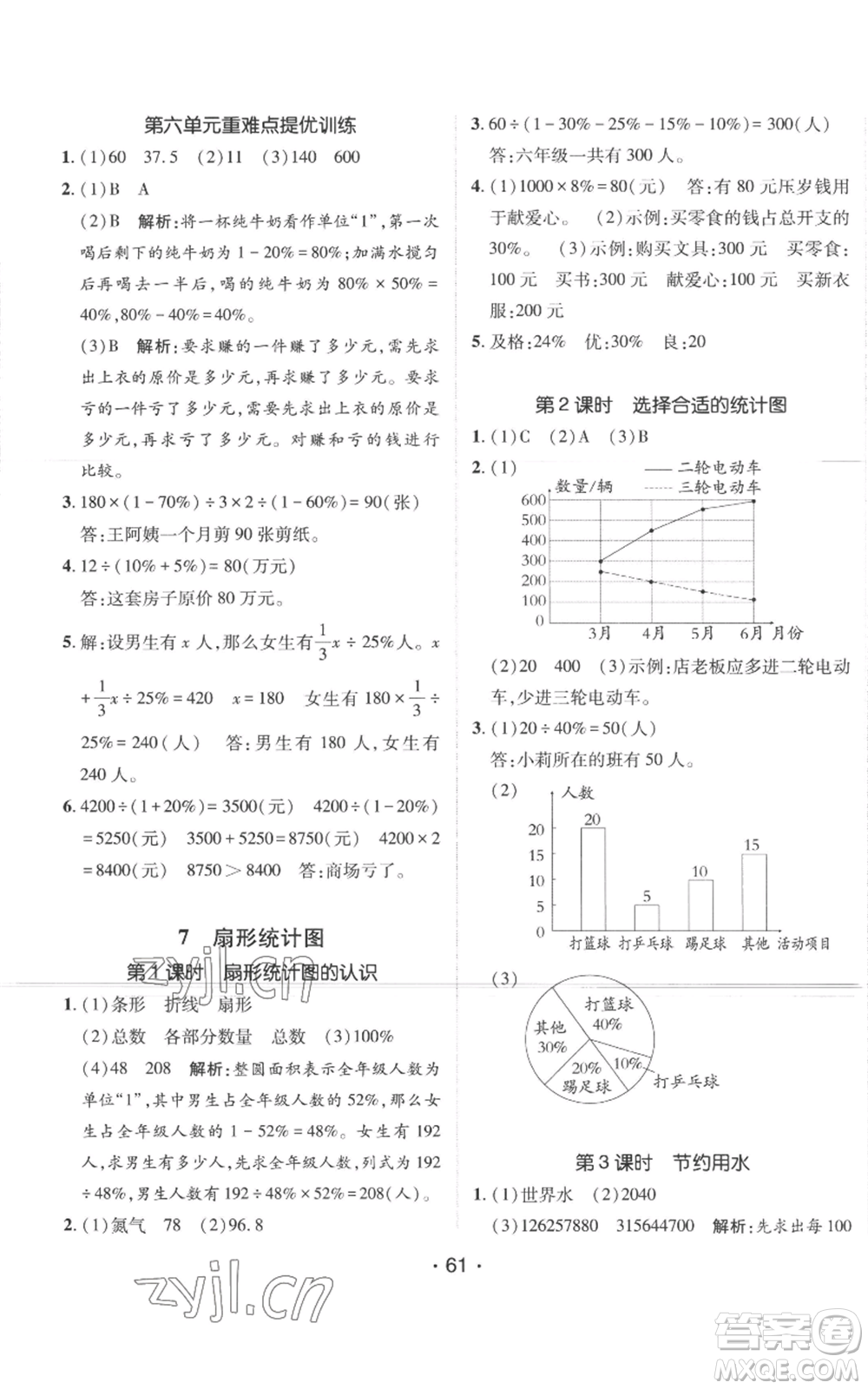 新疆青少年出版社2022同行課課100分過關(guān)作業(yè)六年級上冊數(shù)學(xué)人教版參考答案