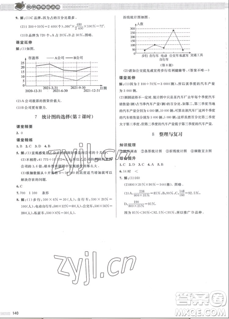 北京師范大學(xué)出版社2022秋課堂精練數(shù)學(xué)七年級(jí)上冊(cè)北師大版江西專(zhuān)版答案