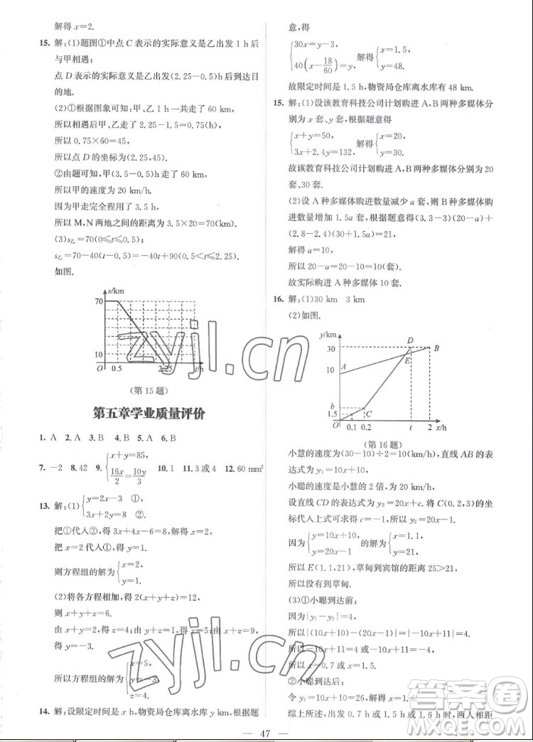 北京師范大學(xué)出版社2022秋課堂精練數(shù)學(xué)八年級(jí)上冊(cè)北師大版江西專(zhuān)版答案