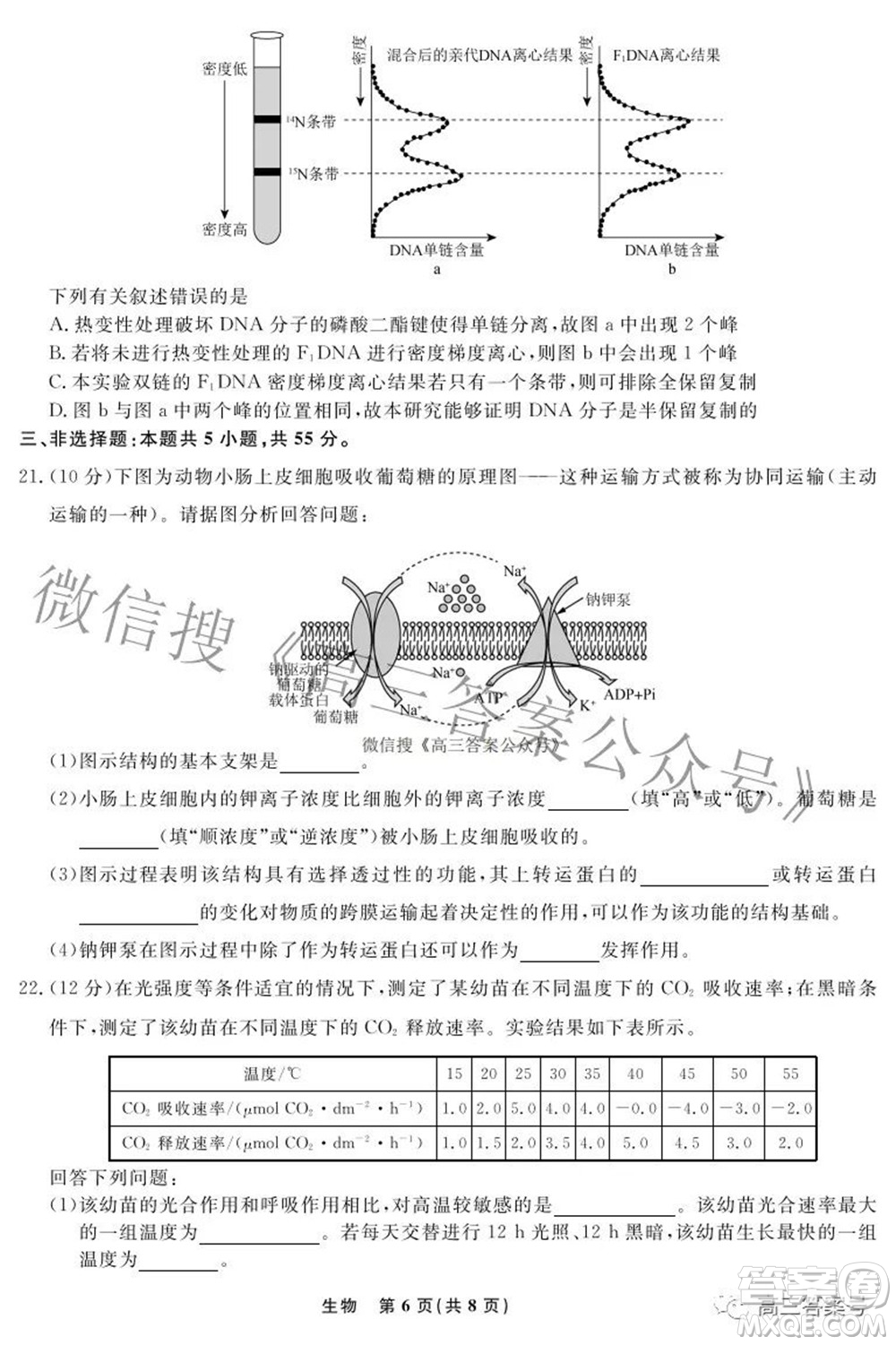 遼寧省名校聯(lián)盟2022年高三10月份聯(lián)合考試生物試題及答案