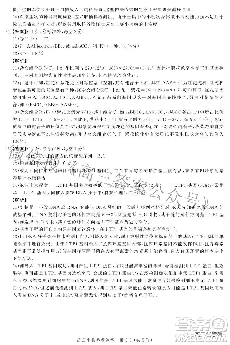 河北省2023屆高三年級大數(shù)據(jù)應(yīng)用調(diào)研聯(lián)合測評生物試題及答案