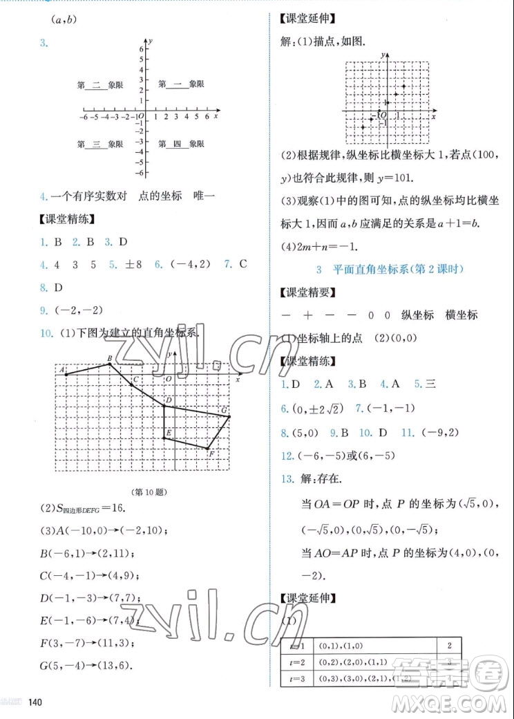 北京師范大學(xué)出版社2022秋課堂精練數(shù)學(xué)八年級(jí)上冊(cè)北師大版答案