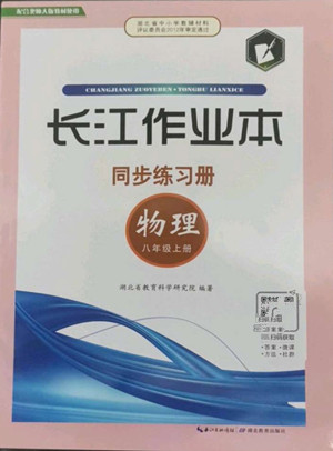 湖北教育出版社2022秋長江作業(yè)本同步練習(xí)冊物理八年級(jí)上冊人教版答案