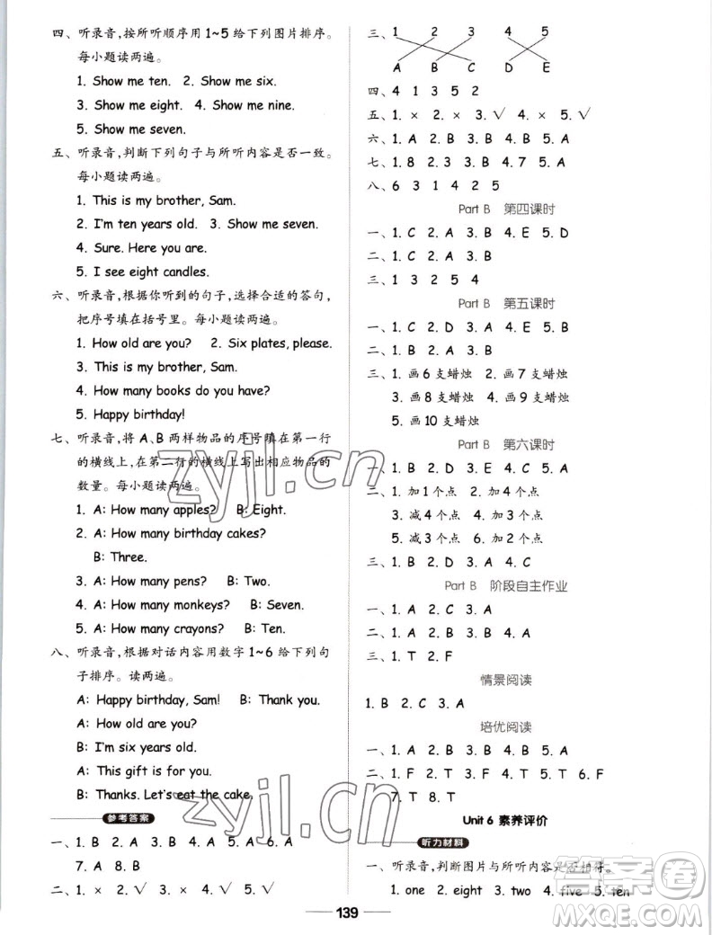 山東科學(xué)技術(shù)出版社2022秋新思維伴你學(xué)測試卷三年級上冊英語人教版答案