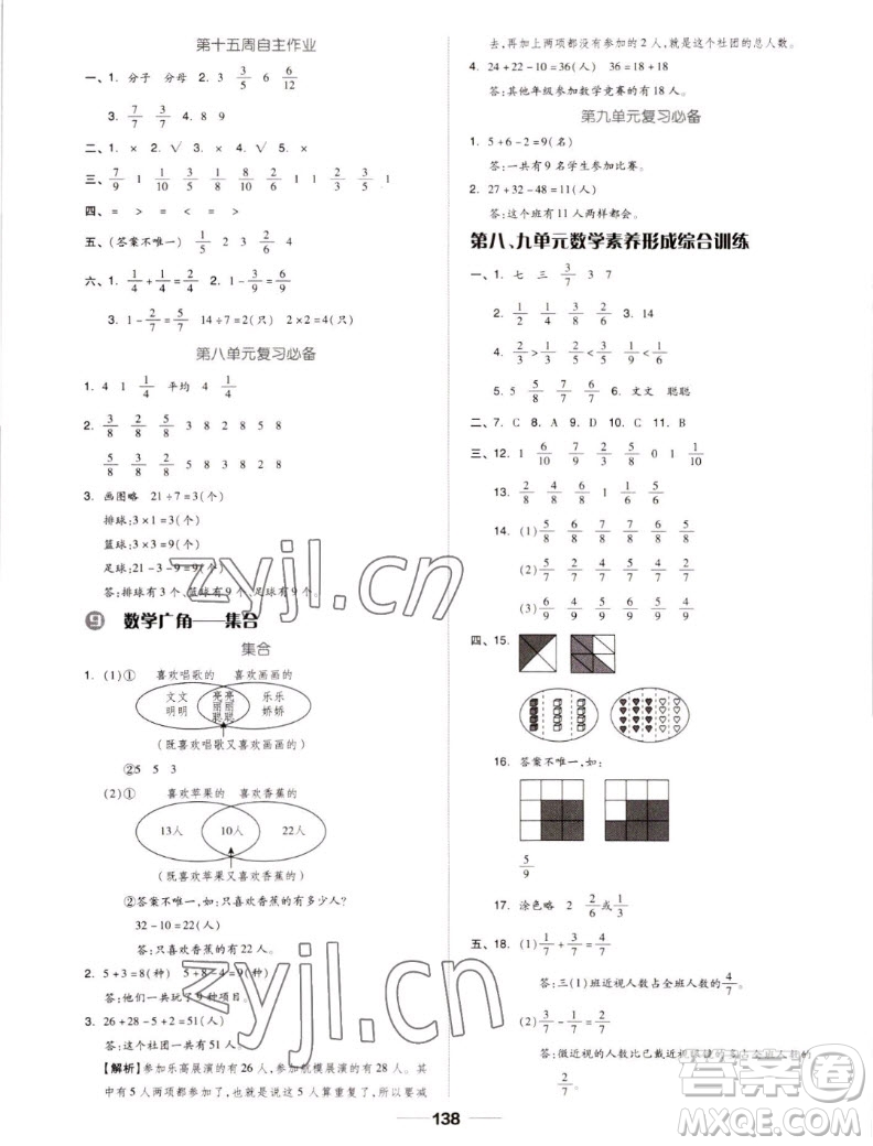 山東科學(xué)技術(shù)出版社2022秋新思維伴你學(xué)測試卷三年級上冊數(shù)學(xué)人教版答案