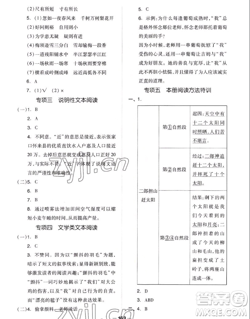 山東科學(xué)技術(shù)出版社2022秋新思維伴你學(xué)四年級(jí)上冊(cè)語文人教版答案