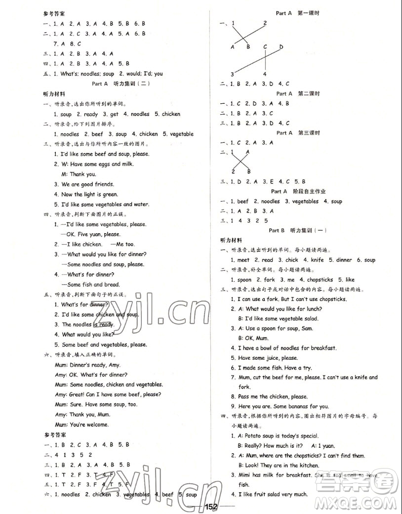 山東科學(xué)技術(shù)出版社2022秋新思維伴你學(xué)四年級(jí)上冊(cè)英語(yǔ)人教版答案