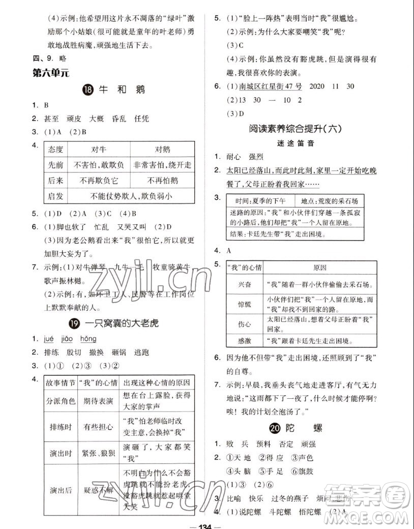 山東科學(xué)技術(shù)出版社2022秋新思維伴你學(xué)測(cè)試卷四年級(jí)上冊(cè)語(yǔ)文人教版答案