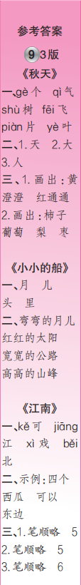 時(shí)代學(xué)習(xí)報(bào)語(yǔ)文周刊一年級(jí)2022-2023學(xué)年度人教版第9-12期答案