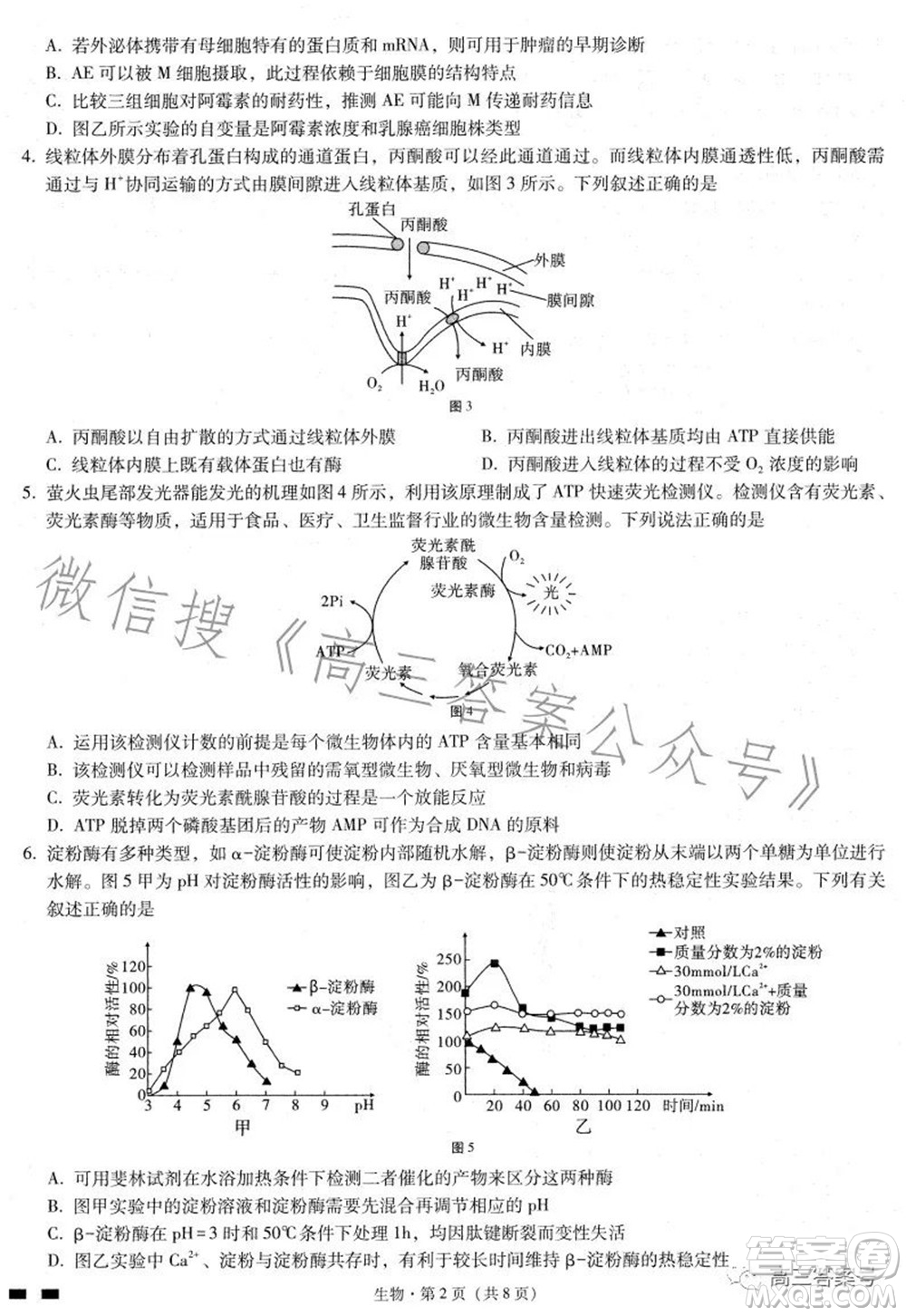 巴蜀中學2023屆高考適應性月考卷三生物試題及答案