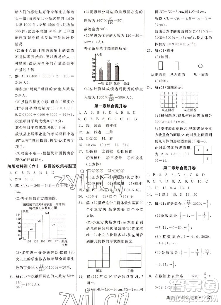 陽(yáng)光出版社2022秋練就優(yōu)等生同步作業(yè)數(shù)學(xué)七年級(jí)上冊(cè)BS北師版答案