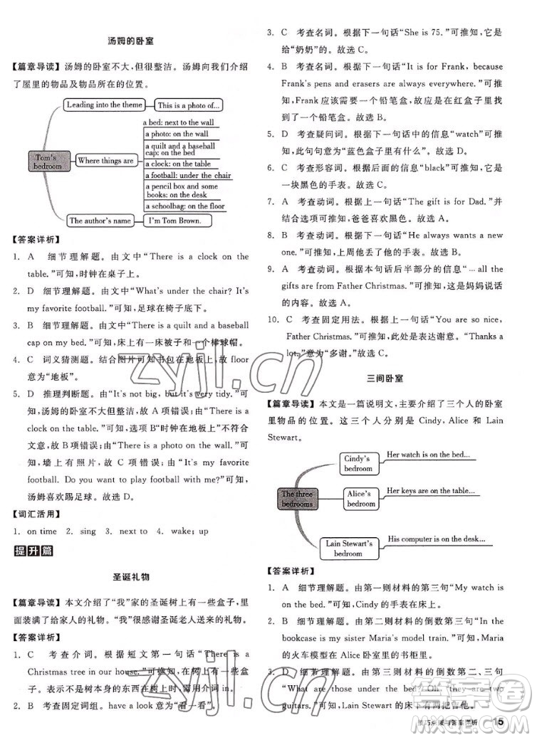 陽光出版社2022秋練就優(yōu)等生英語七年級上冊RJ人教版答案