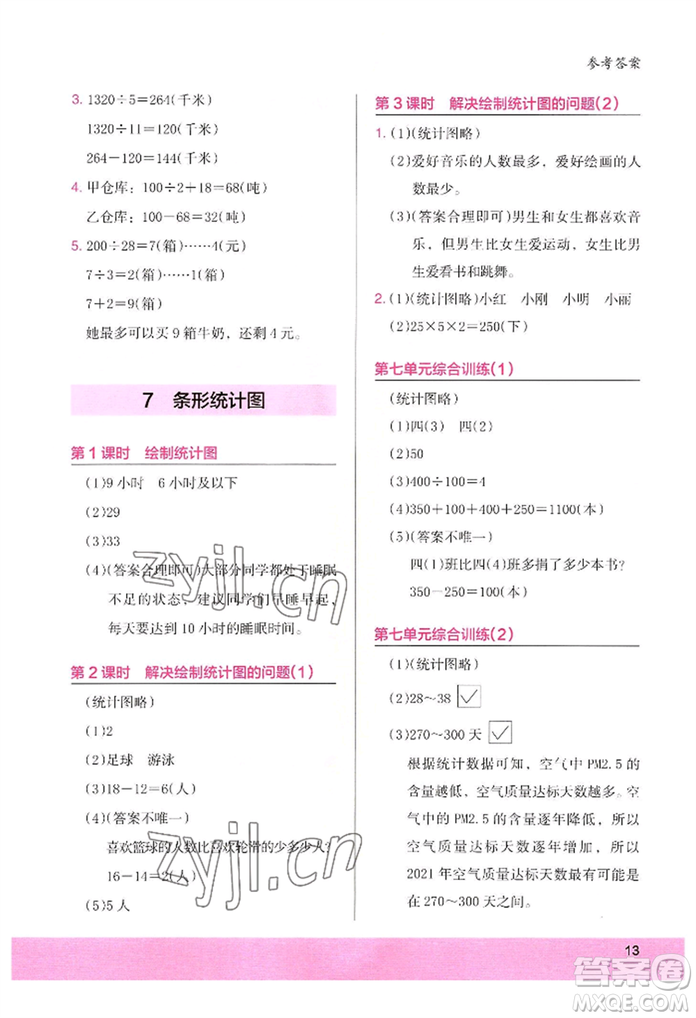 江蘇鳳凰美術(shù)出版社2022木頭馬解決問題小狀元四年級(jí)上冊(cè)數(shù)學(xué)人教版參考答案