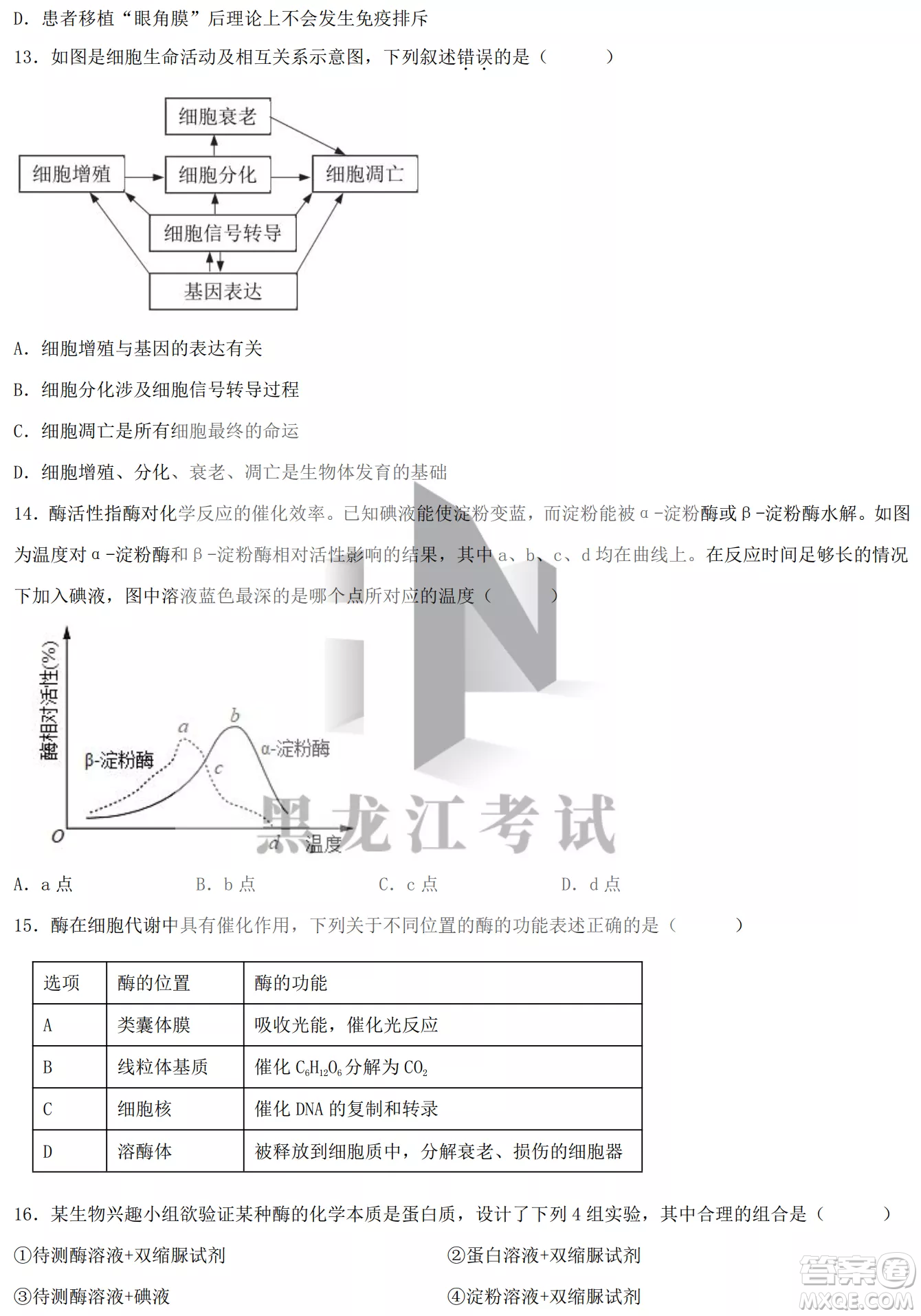 德強(qiáng)高中2022-2023學(xué)年度上學(xué)期10月月考高三學(xué)年生物試題及答案