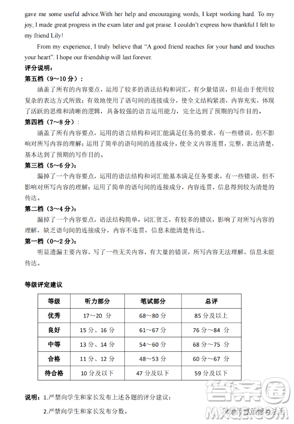 太原市2022-2023學(xué)年第一學(xué)期八年級(jí)期中質(zhì)量檢測(cè)英語試卷答案